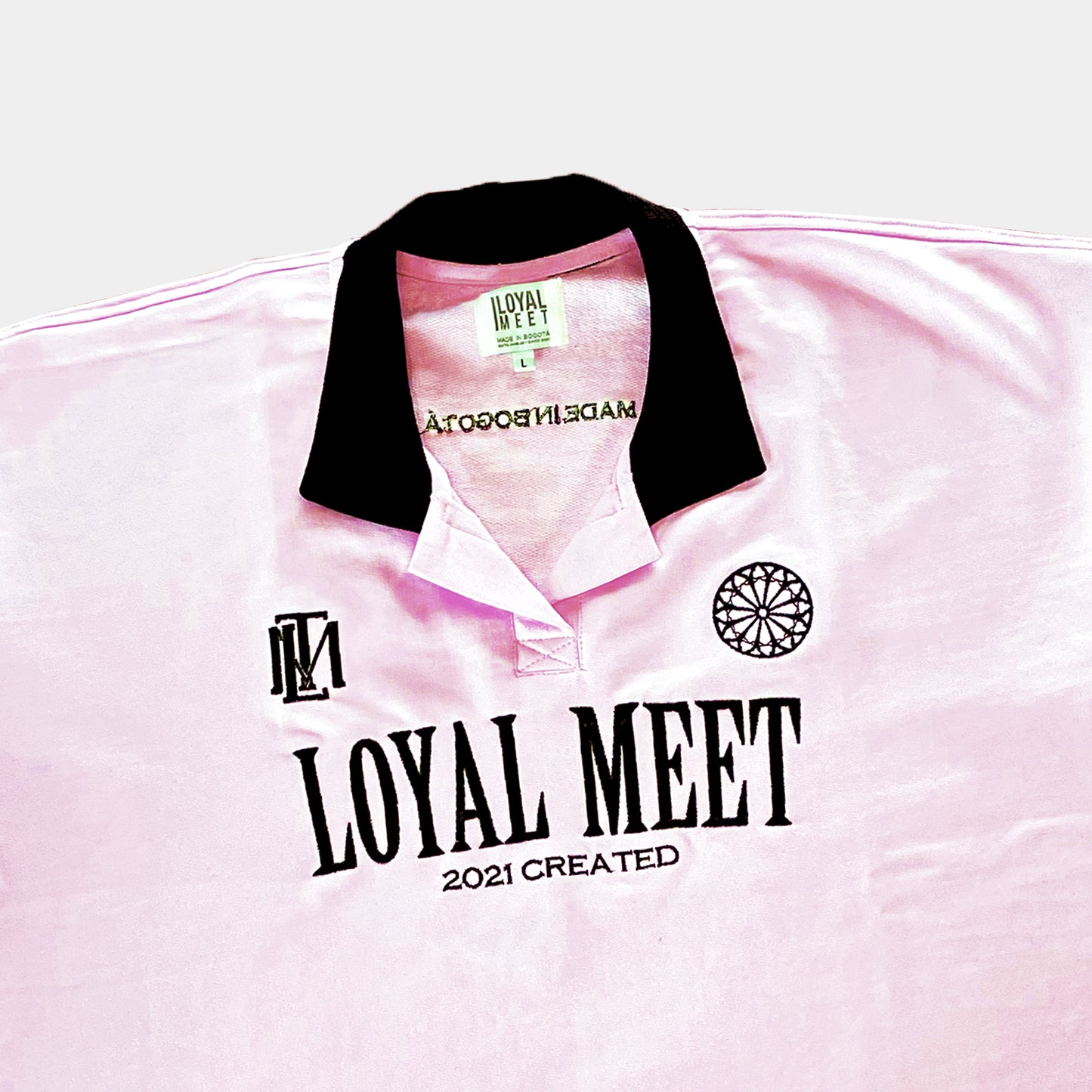 CAMISETA BOXY FIT POLO CREATED ROSADA