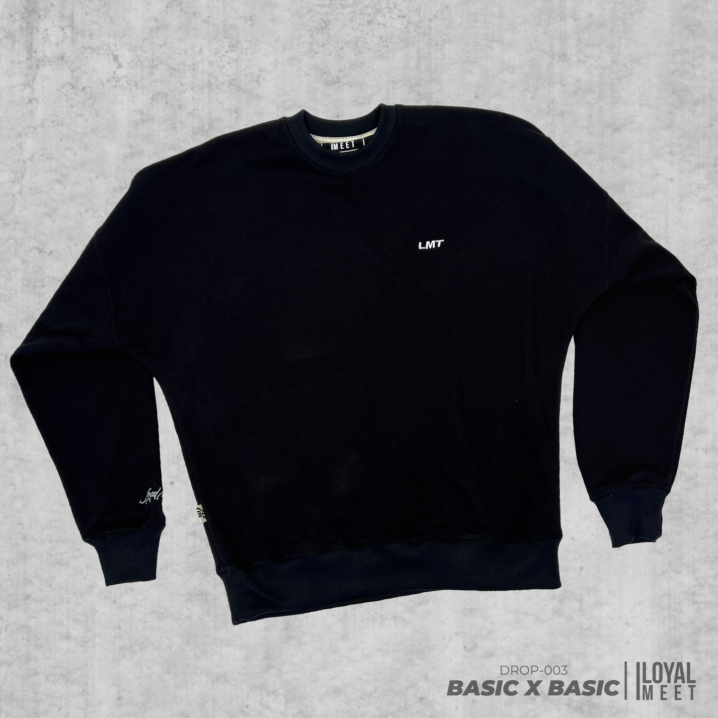 CREWNECK BASIC NEGRO