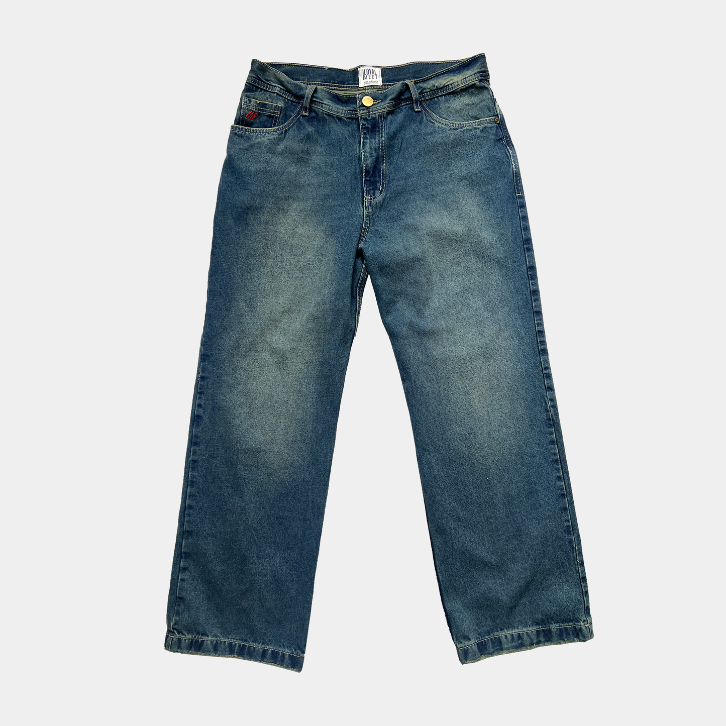 JEAN BAGGY DIRTY WASH BLUE