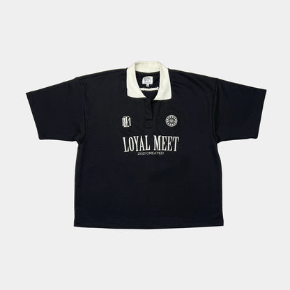 CAMISETA BOXY FIT POLO CREATED NEGRA