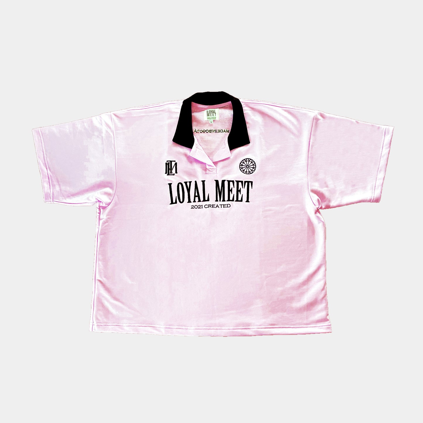 CAMISETA BOXY FIT POLO CREATED ROSADA