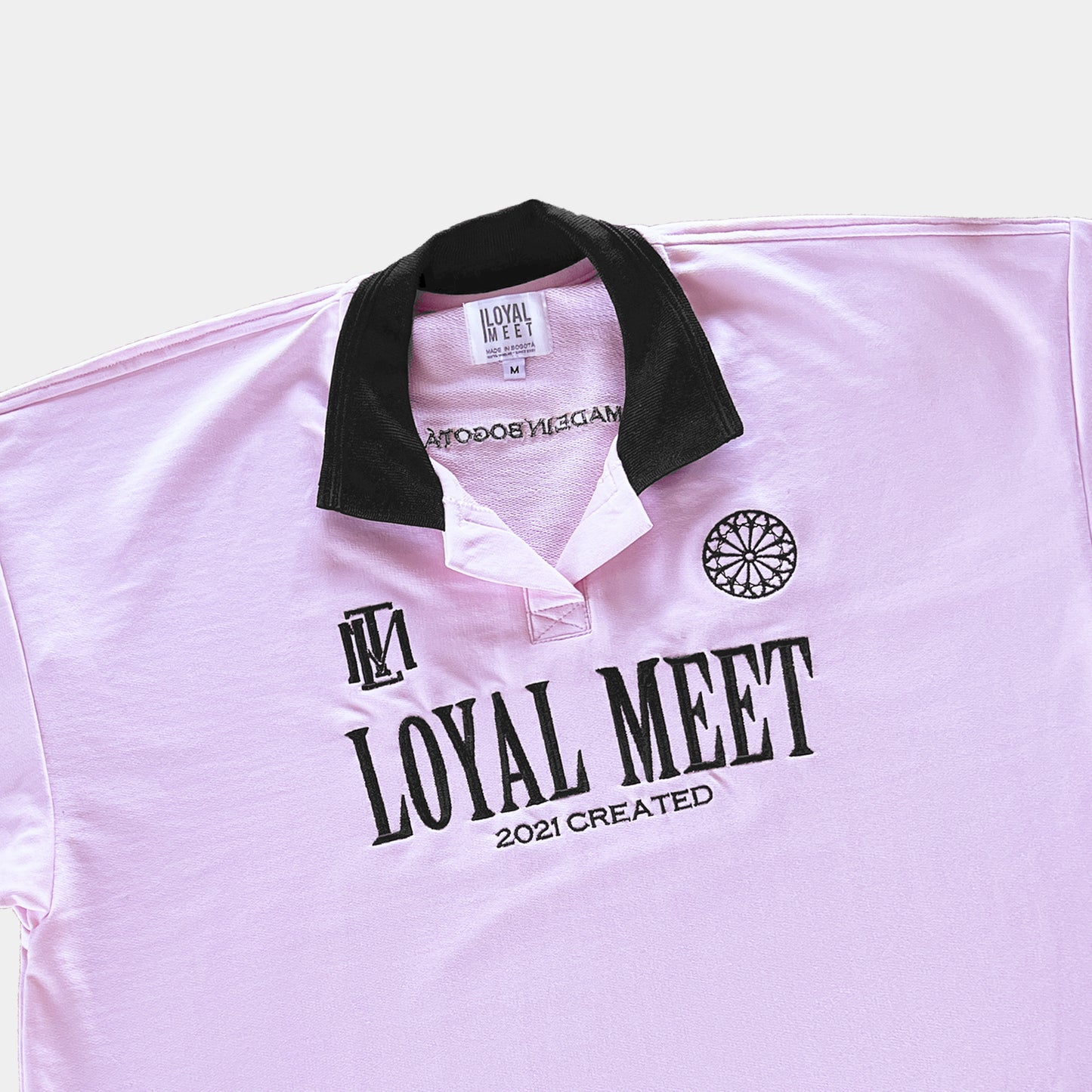 CAMISETA BOXY FIT POLO CREATED ROSADA