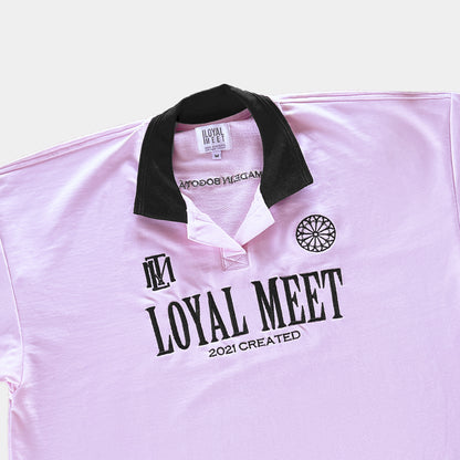 CAMISETA BOXY FIT POLO CREATED ROSADA