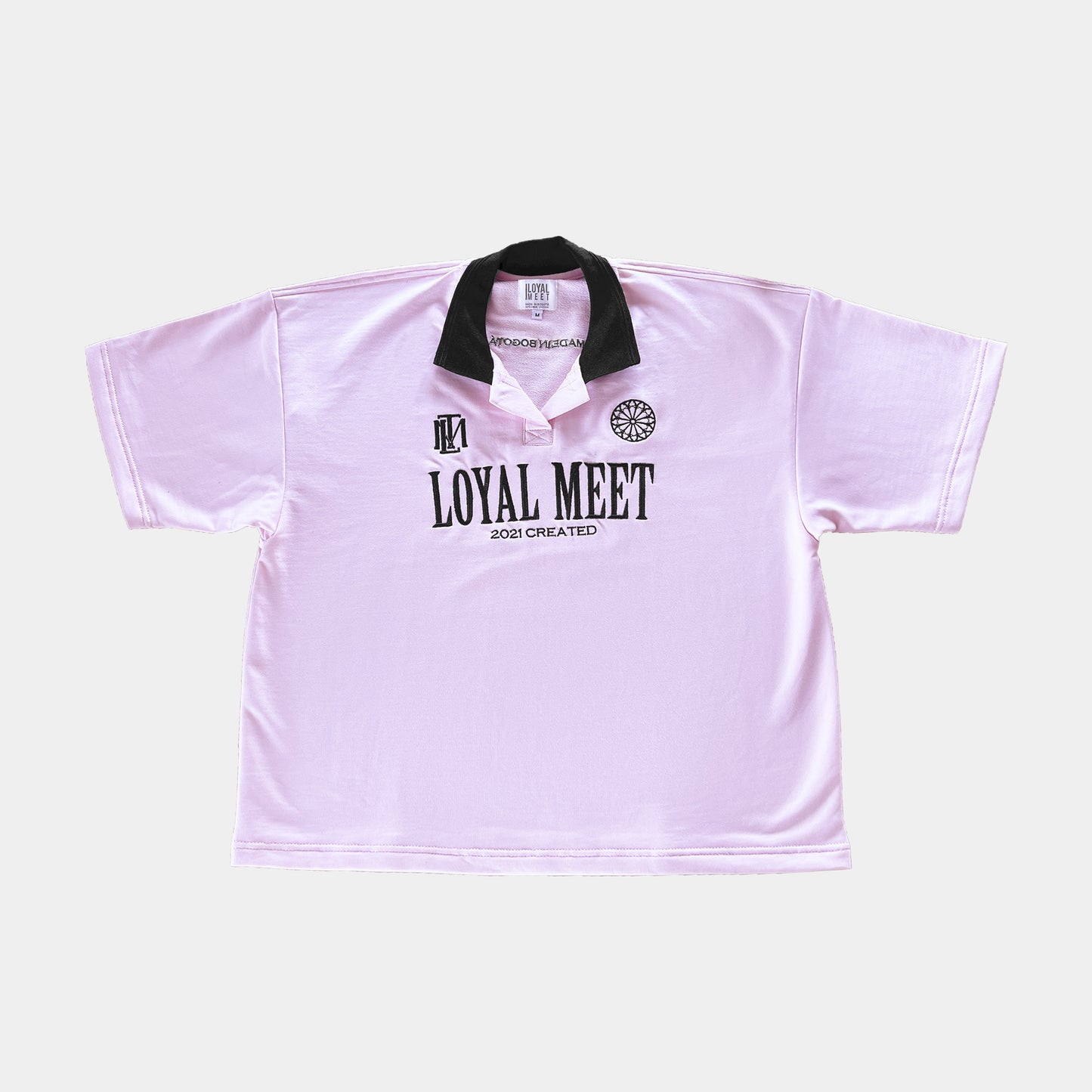 CAMISETA BOXY FIT POLO CREATED ROSADA