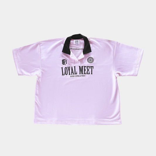 CAMISETA BOXY FIT POLO CREATED ROSADA