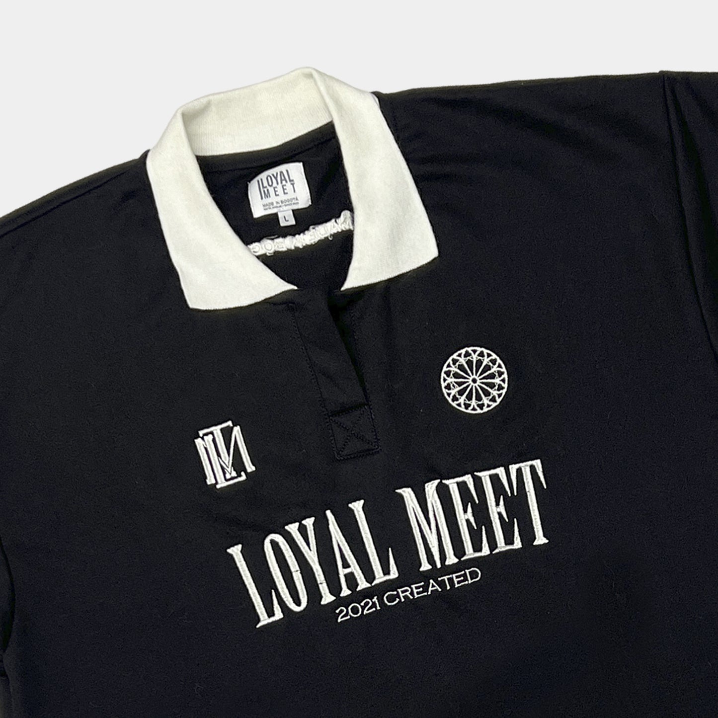 CAMISETA BOXY FIT POLO CREATED NEGRA