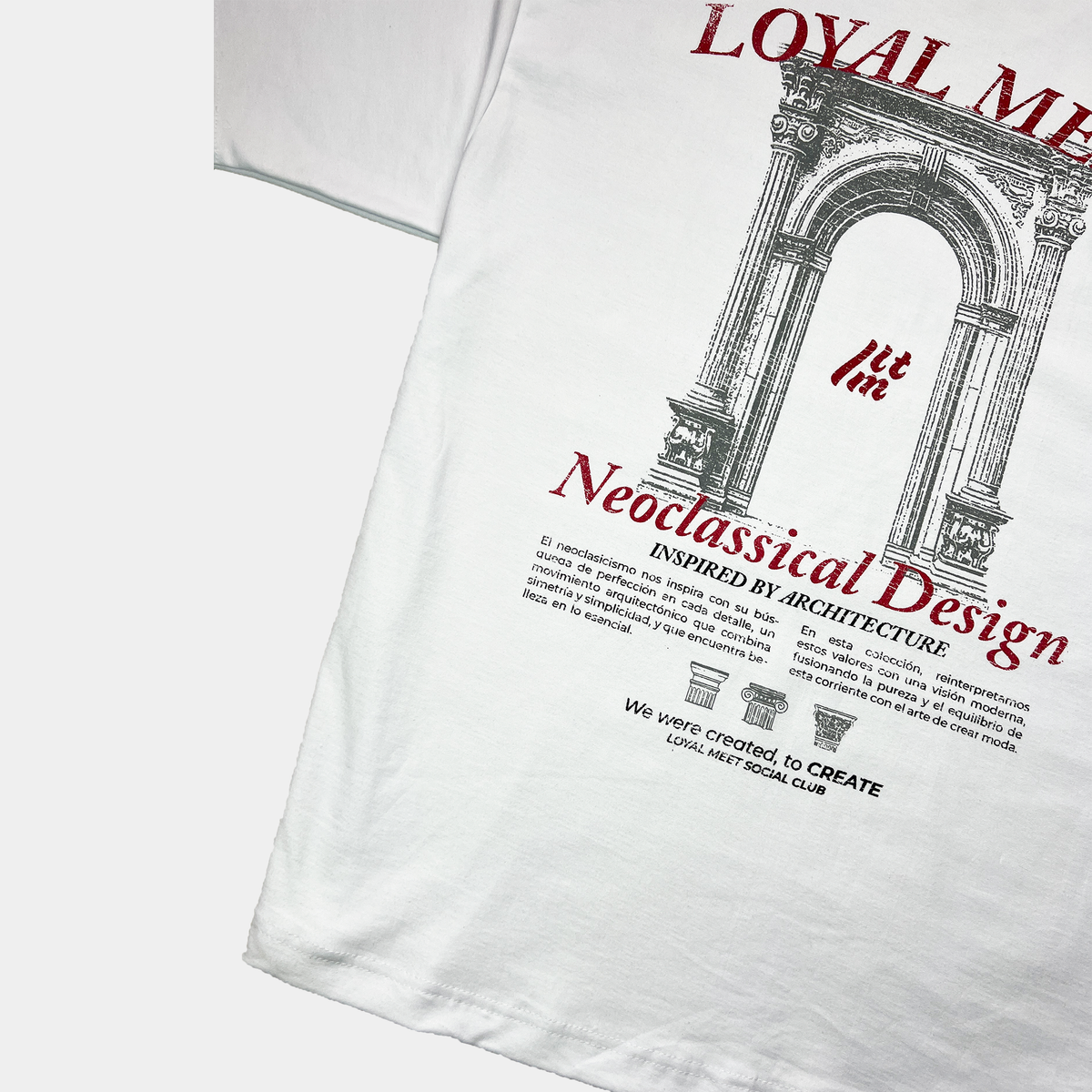 CAMISETA OVERSIZE NEOCLASSICAL BLANCA