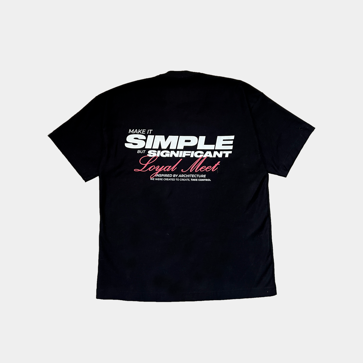 CAMISETA OVERSIZE MAKE IT SIMPLE NEGRA