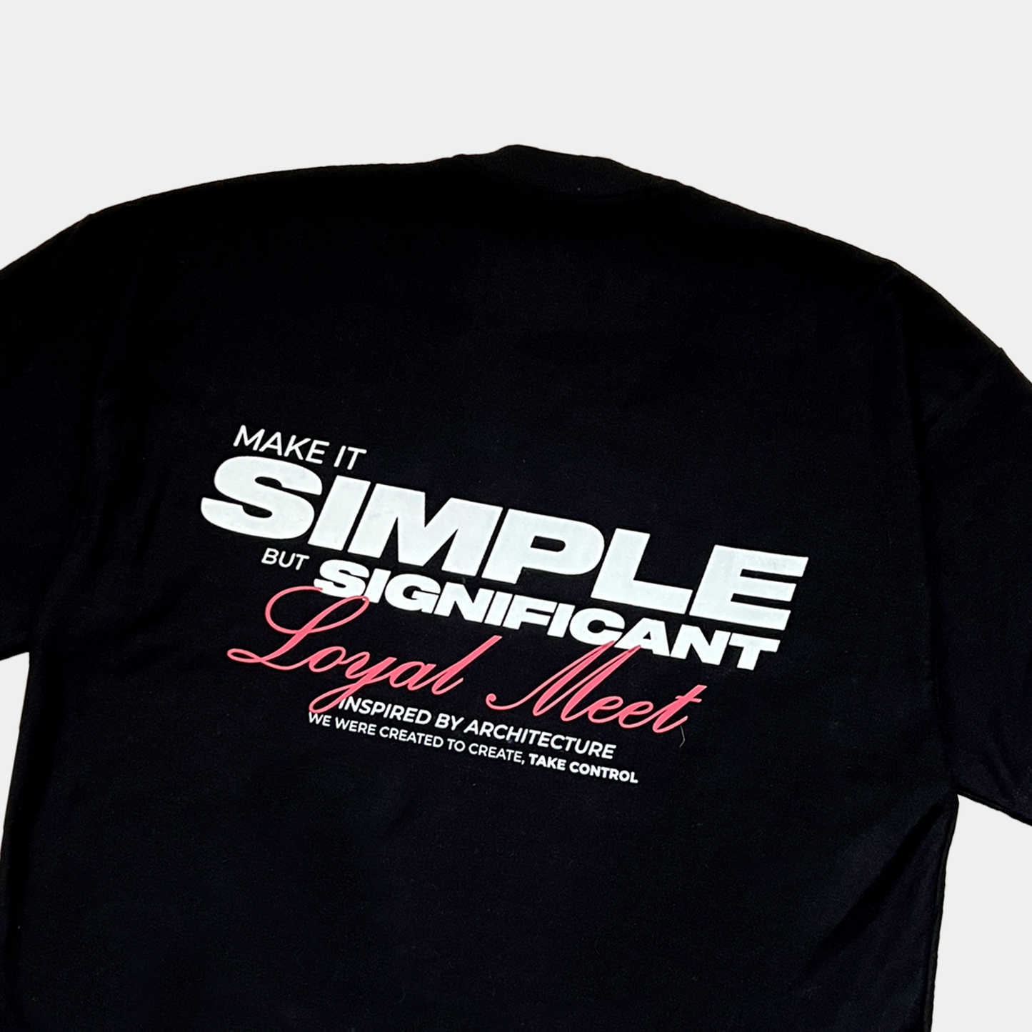 CAMISETA OVERSIZE MAKE IT SIMPLE NEGRA