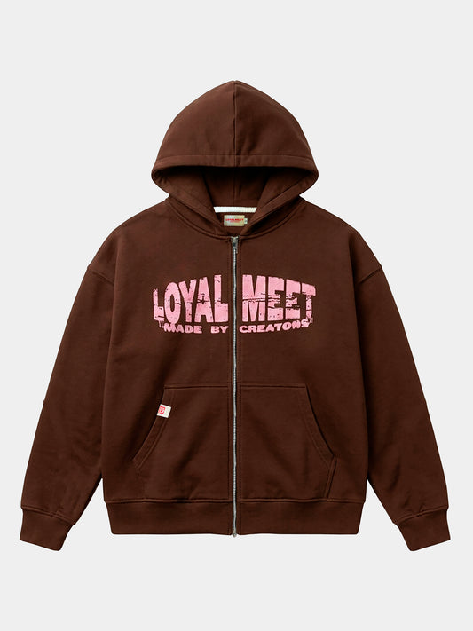CHAQUETA ZIPPER CAFÉ
