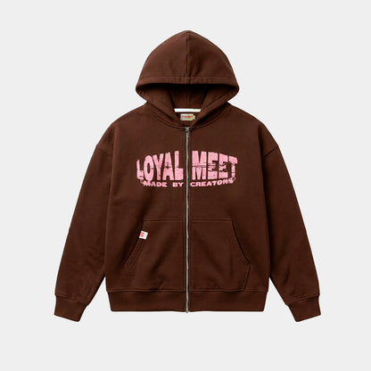 CHAQUETA ZIPPER CAFÉ