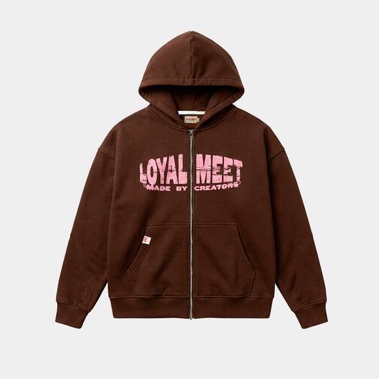 CHAQUETA ZIPPER CAFÉ