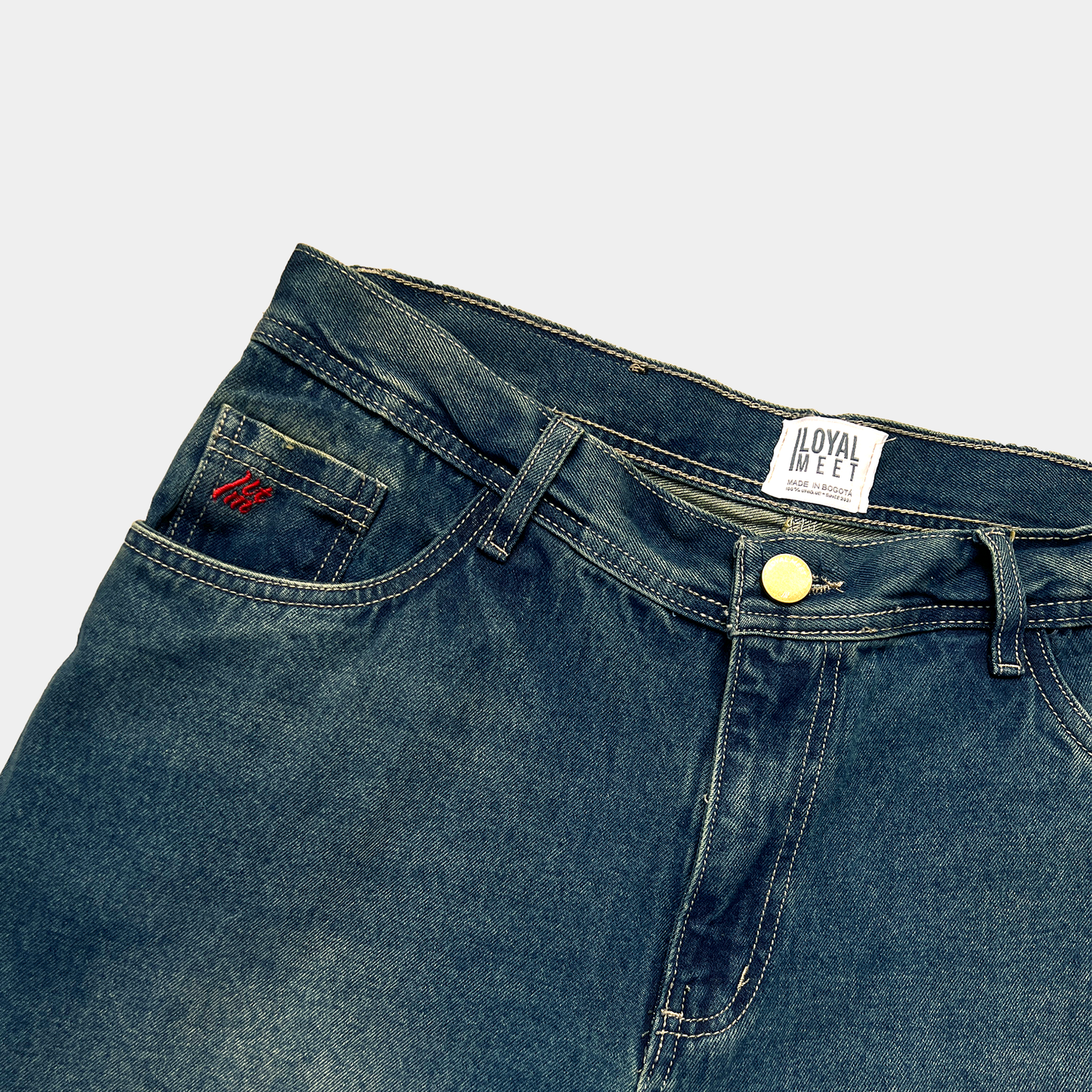 JEAN BAGGY DIRTY WASH BLUE