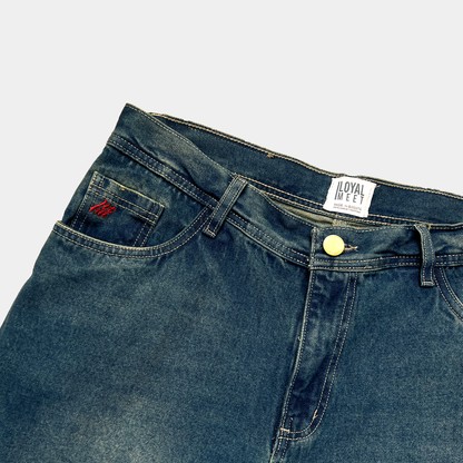 JEAN BAGGY DIRTY WASH BLUE