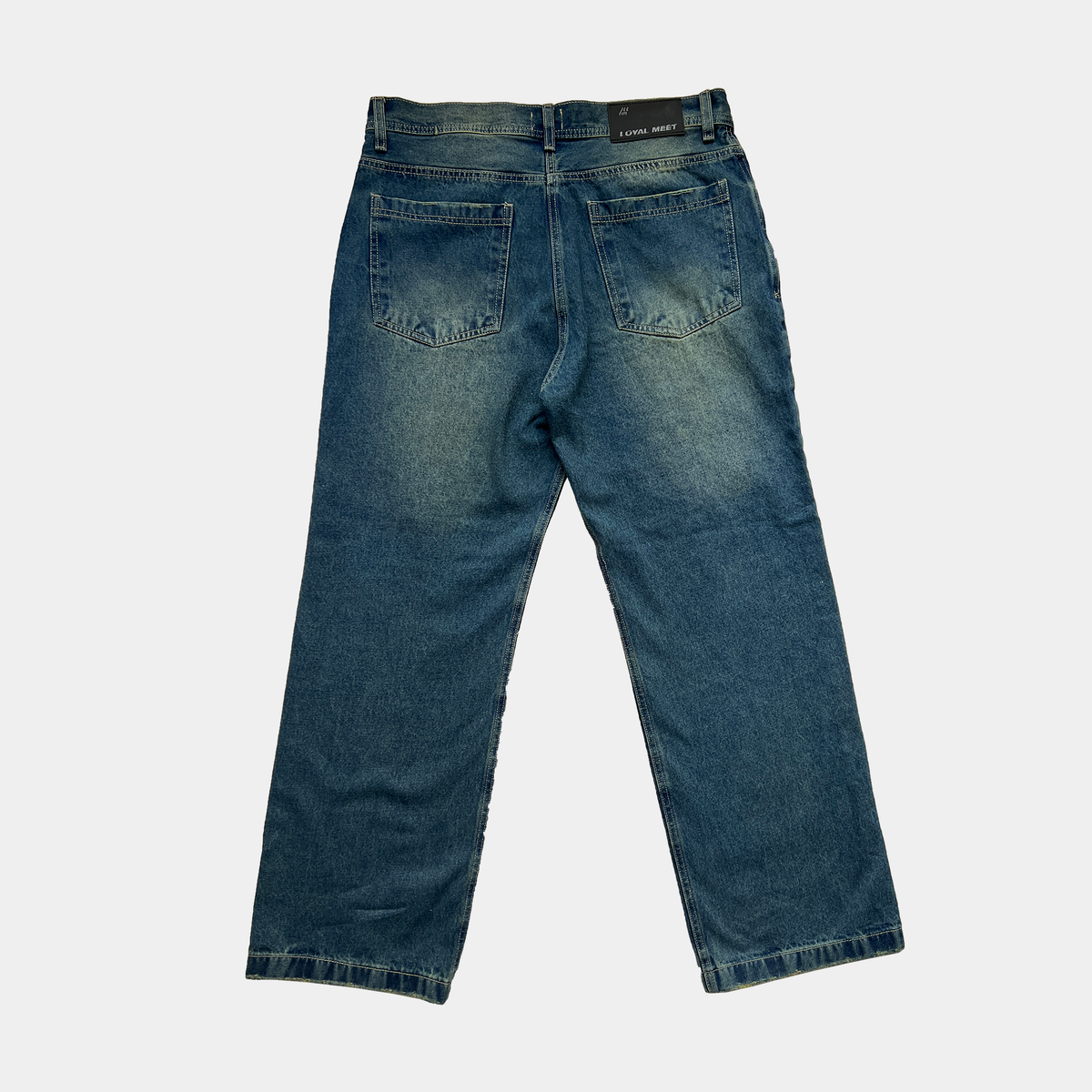 JEAN BAGGY DIRTY WASH BLUE