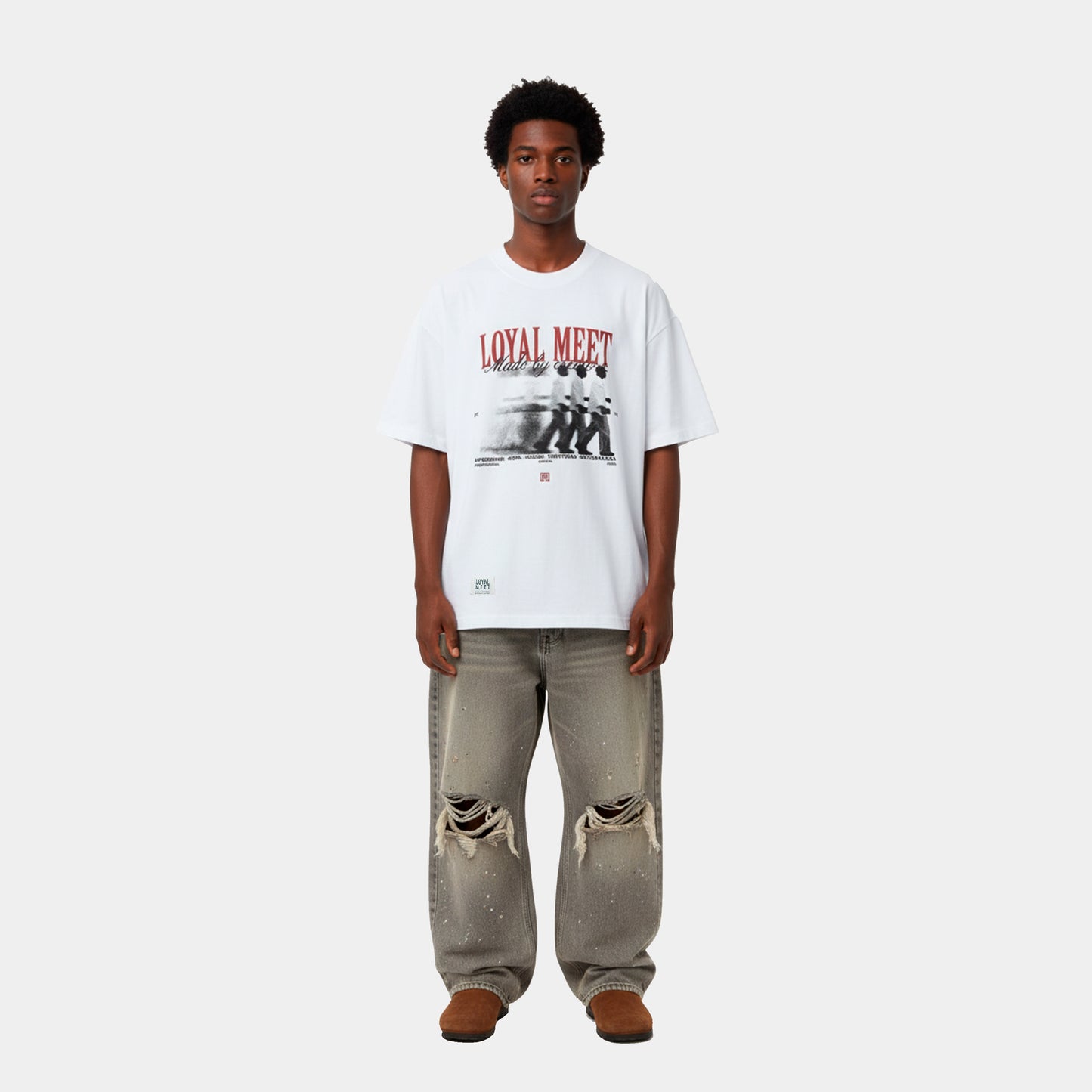 CAMISETA OVERZIDE FIVE SKINS BLANCA