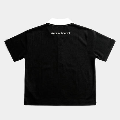 CAMISETA BOXY FIT POLO CREATED NEGRA