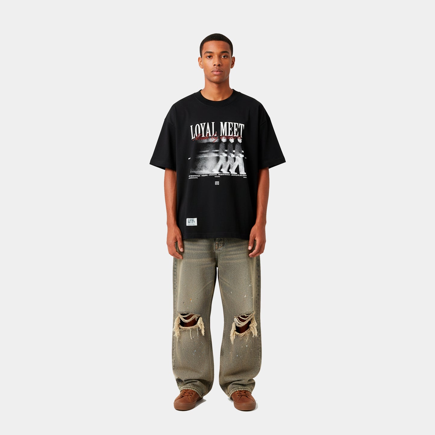 CAMISETA OVERZIDE FIVE SKINS NEGRA