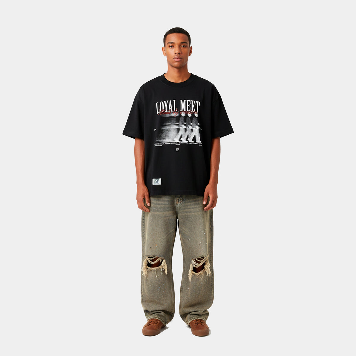 CAMISETA OVERZIDE FIVE SKINS NEGRA