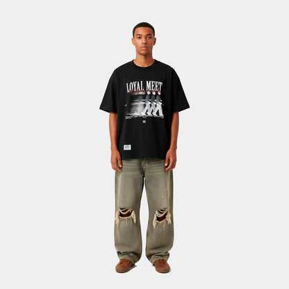 CAMISETA OVERZIDE FIVE SKINS NEGRA