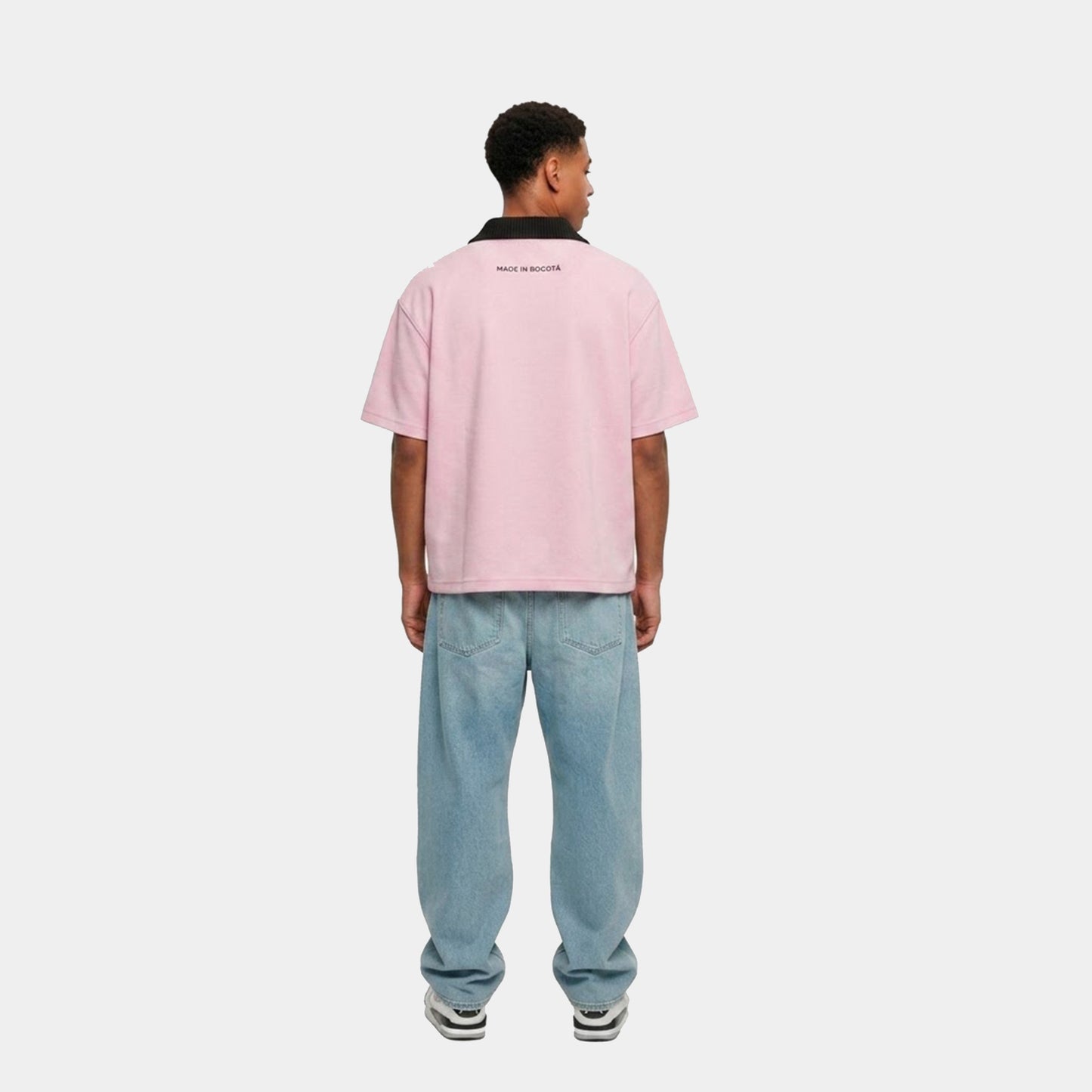 CAMISETA BOXY FIT POLO CREATED ROSADA