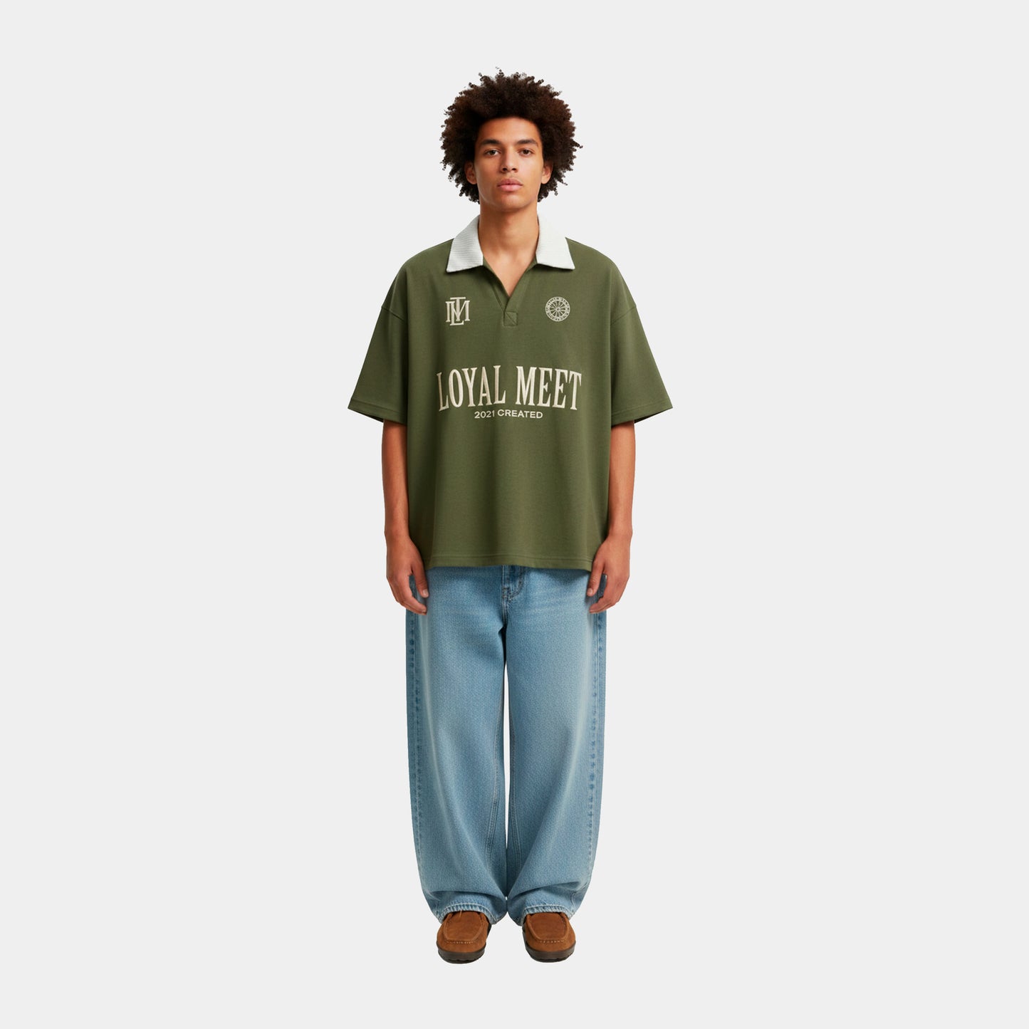 CAMISETA BOXY FIT POLO CREATED VERDE