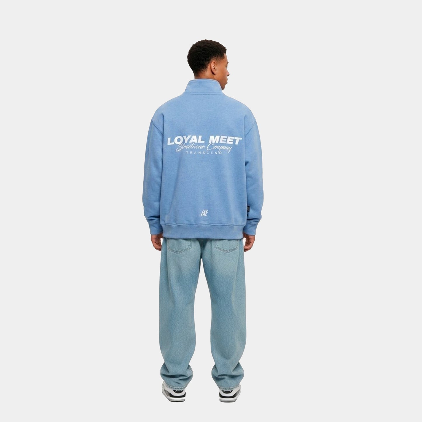 BUZO MOCKNECK AZUL CLARO