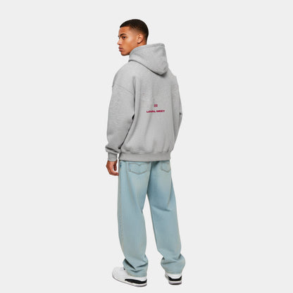 HOODIE GRIS ZIPPER DOBLE ZIP
