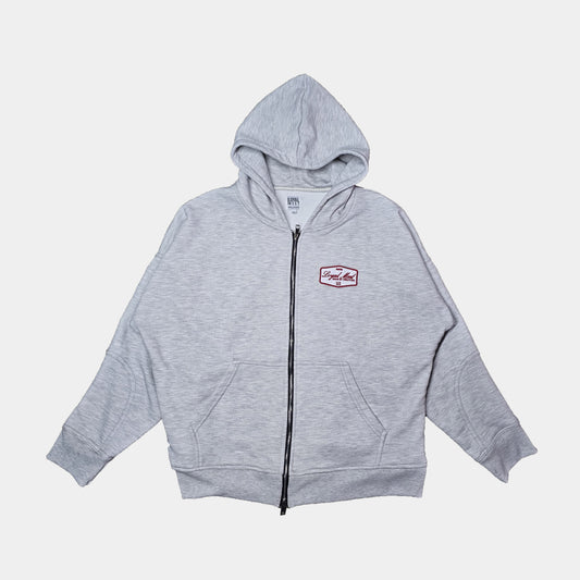HODDIE GRIS ZIPPER DOBLE ZIP