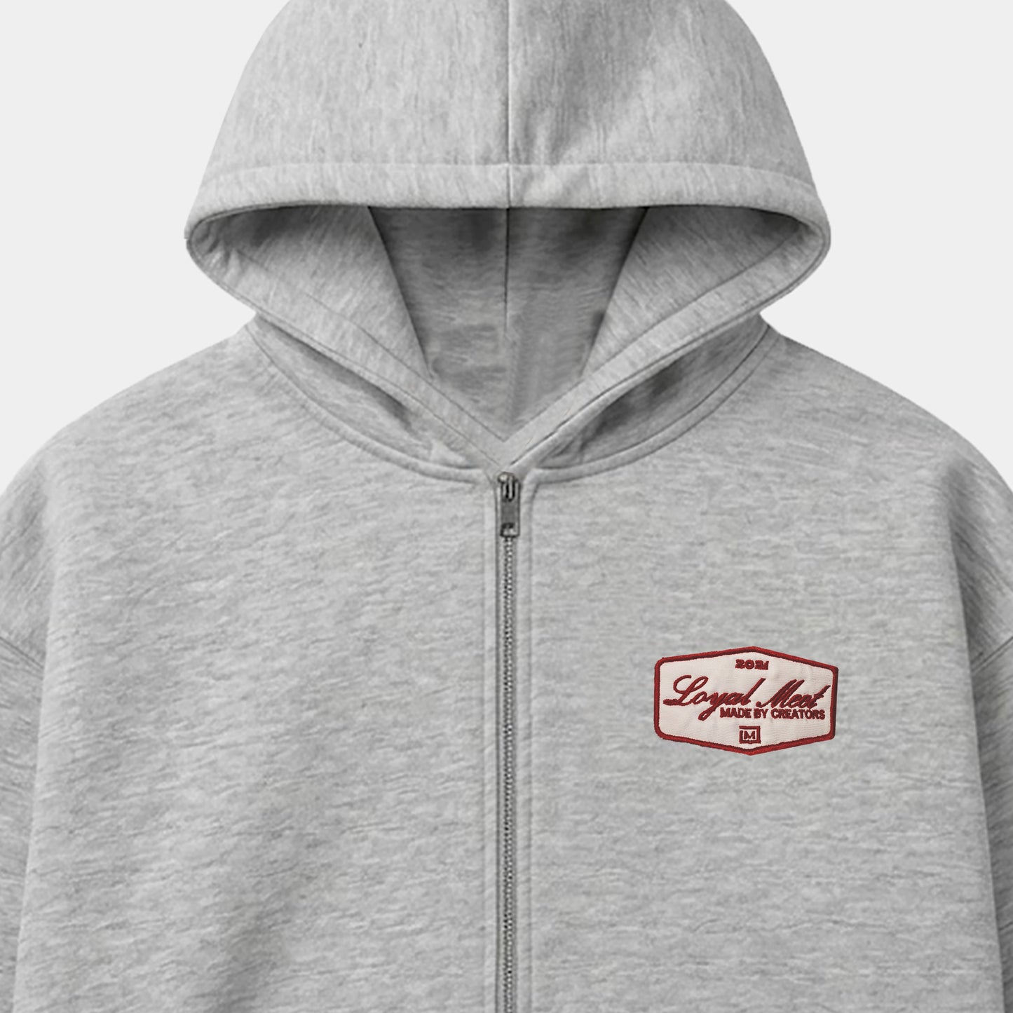 HOODIE GRIS ZIPPER DOBLE ZIP