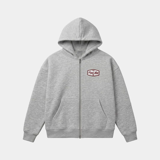 HODDIE GRIS ZIPPER DOBLE ZIP