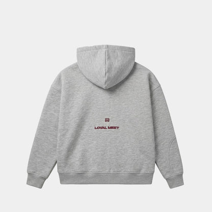HOODIE GRIS ZIPPER DOBLE ZIP