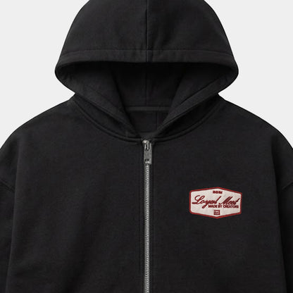 HODDIE NEGRO ZIPPER DOBLE ZIP
